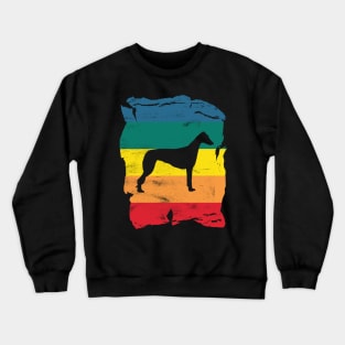 Greyhound Distressed Vintage Retro Silhouette Crewneck Sweatshirt